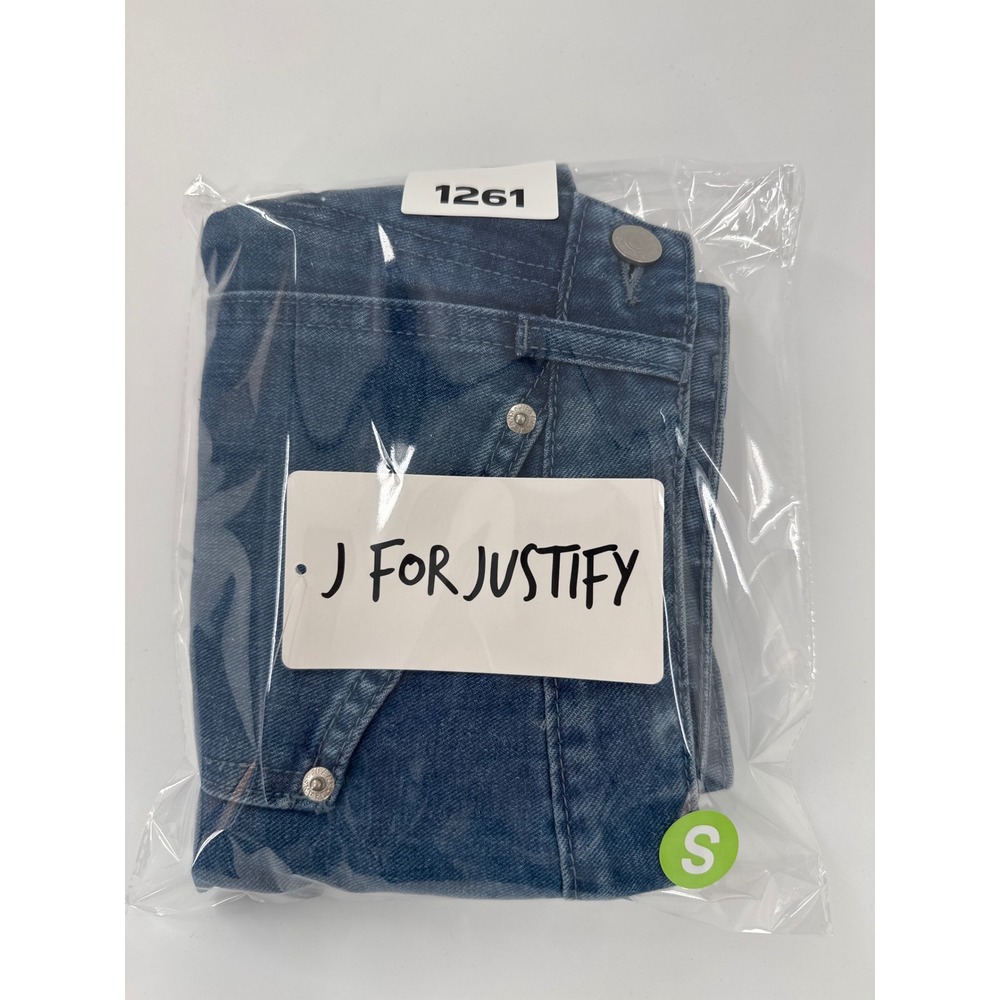 J For Justify Womens Blue Denim Cargo Mini Skirt Medium Wash Size S Utility Y2K - Picture 8 of 8